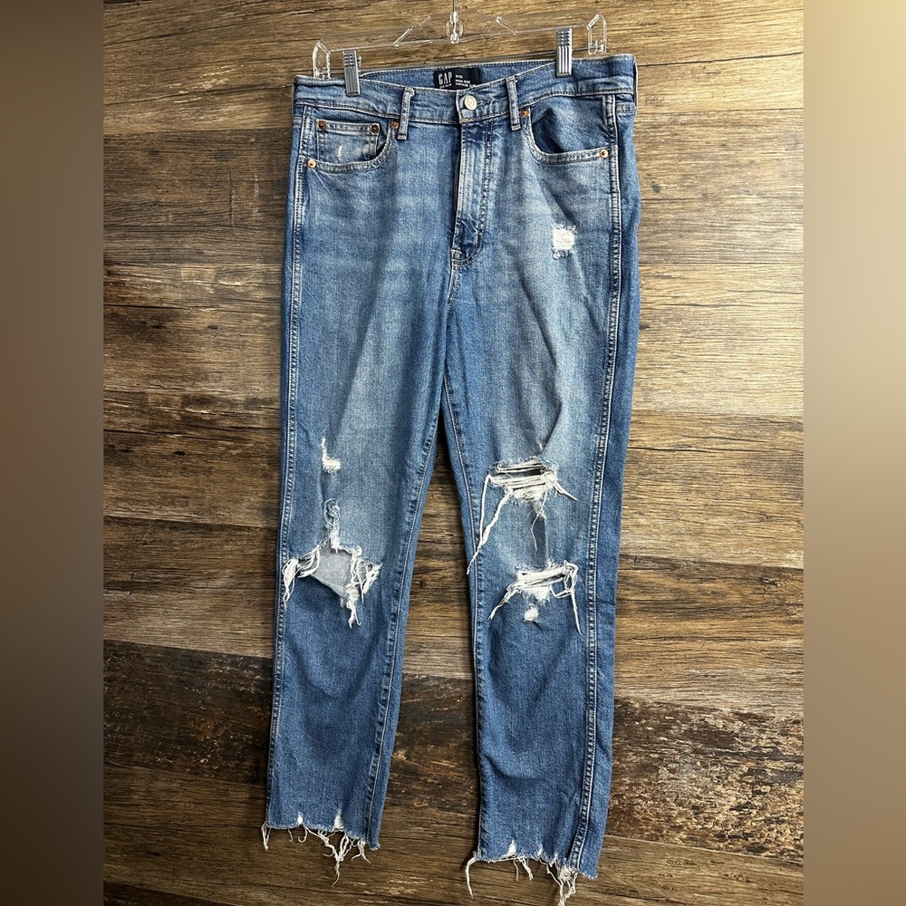 GAP Distressed High‎ Rise Vintage Slim Blue Jeans for Women